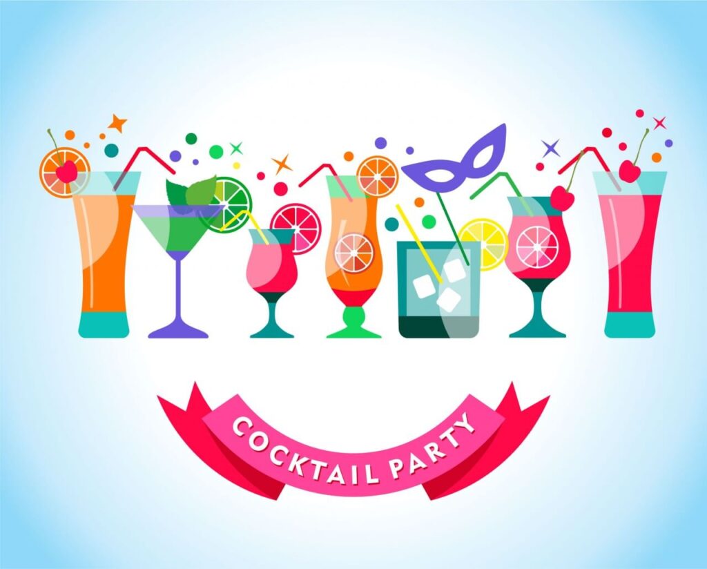 Cocktail party illustration