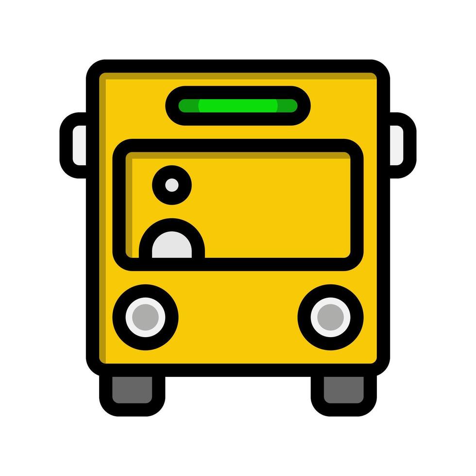 Pickup bus flat icon. editable shuttle bus symbol. Stock Free