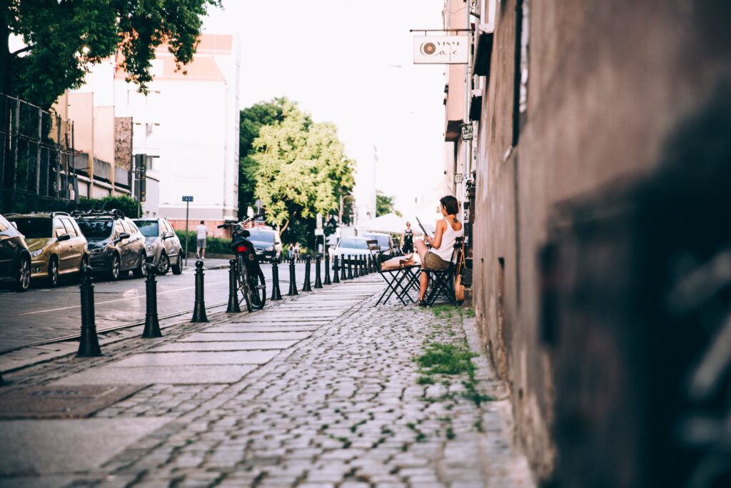 Cafe Reading Newspaper Free Stock HD Photo