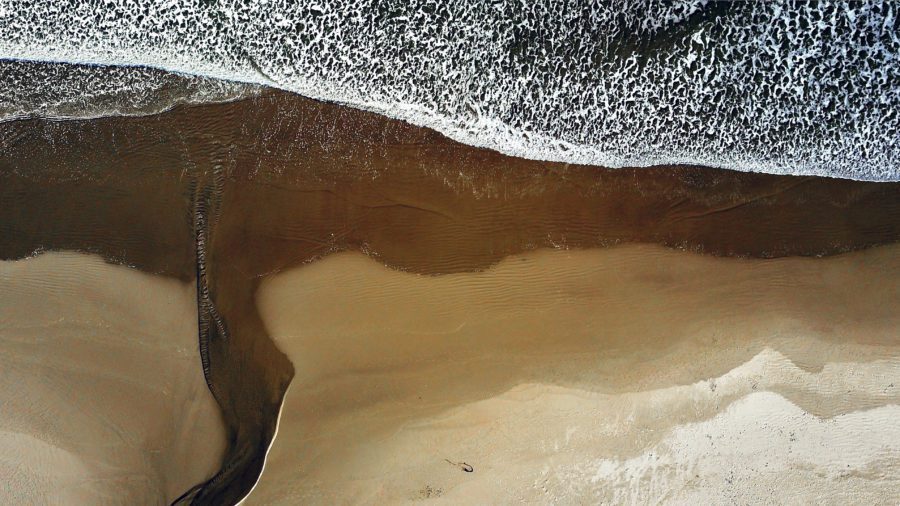 Aerial Beach Sand Free Stock HD Photo