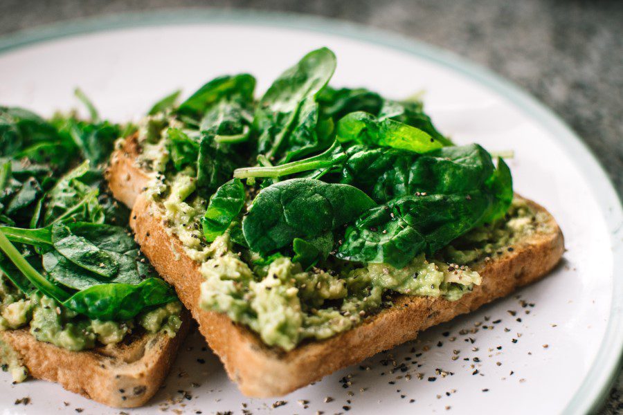 Avocado & Basil on Toast Free Stock HD Photo