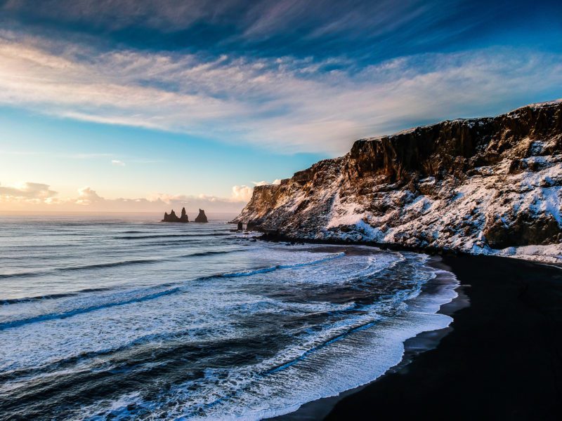 Winter Ocean Cliffs Free Stock HD Photo