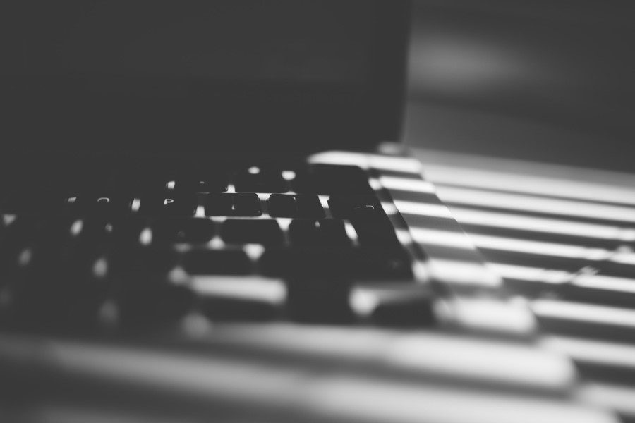 Black & White Laptop Keyboard Free Stock HD Photo