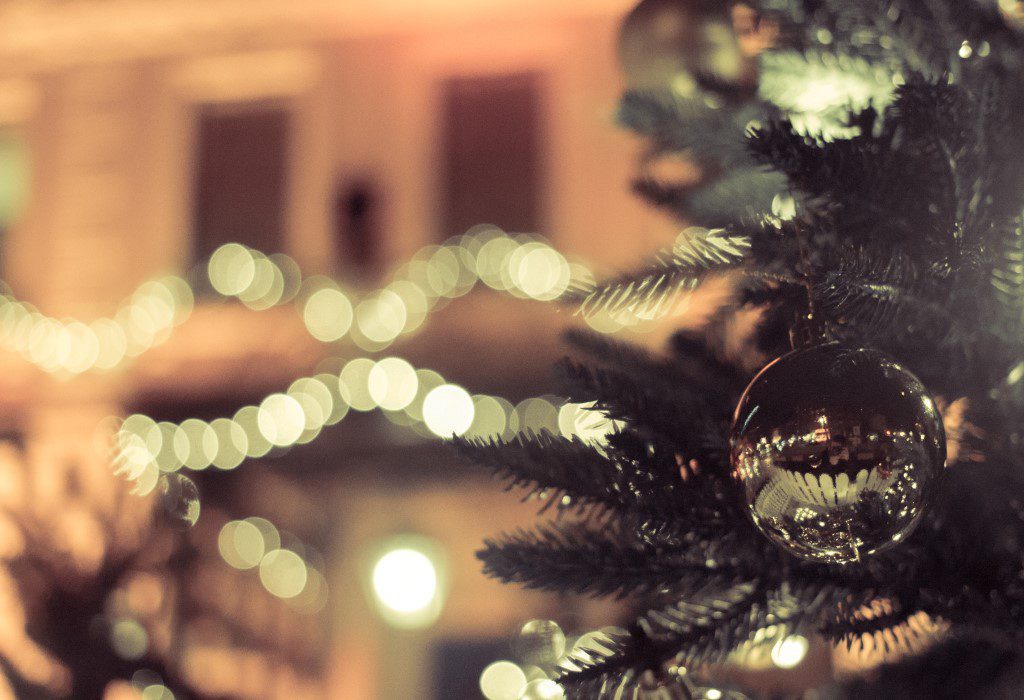 Bokeh Christmas Tree Baubles Free Stock HD Photo