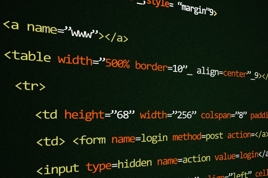 HTML Code on Computer Free Stock HD Photo