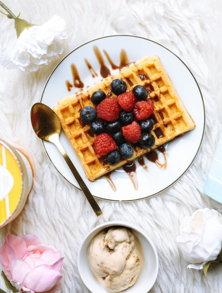 Waffles and Berries Free Stock HD Photo