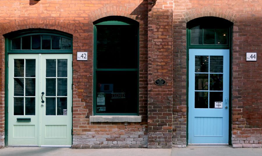 Brick Building Door Free Stock HD Photo