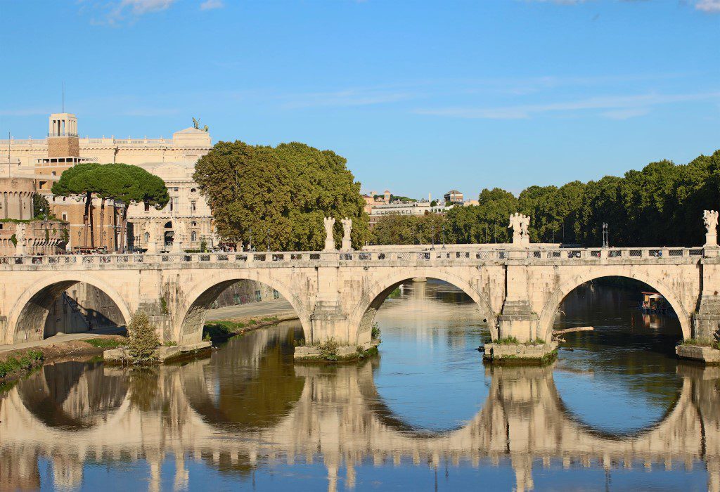 Rome Bridge River Tiber Free Stock HD Photo