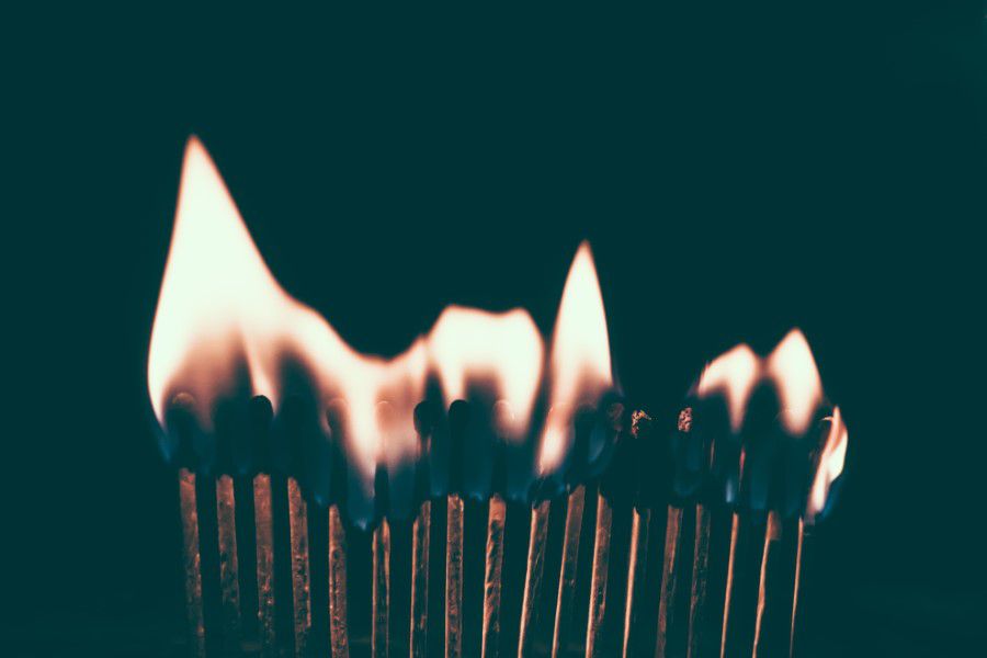 Burning Matches Free Stock HD Photo