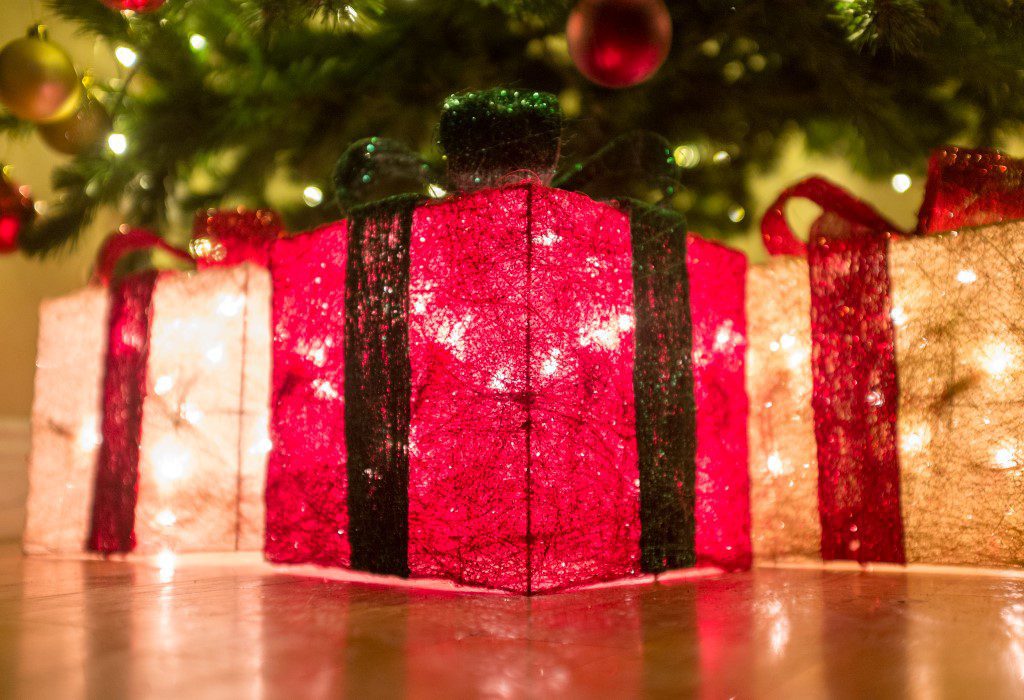 Christmas Glowing Parcel Free Stock HD Photo