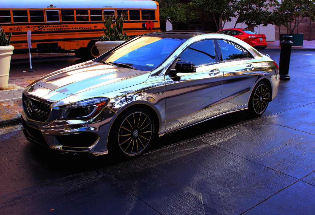 Chrome Mercedes Car Free Stock HD Photo