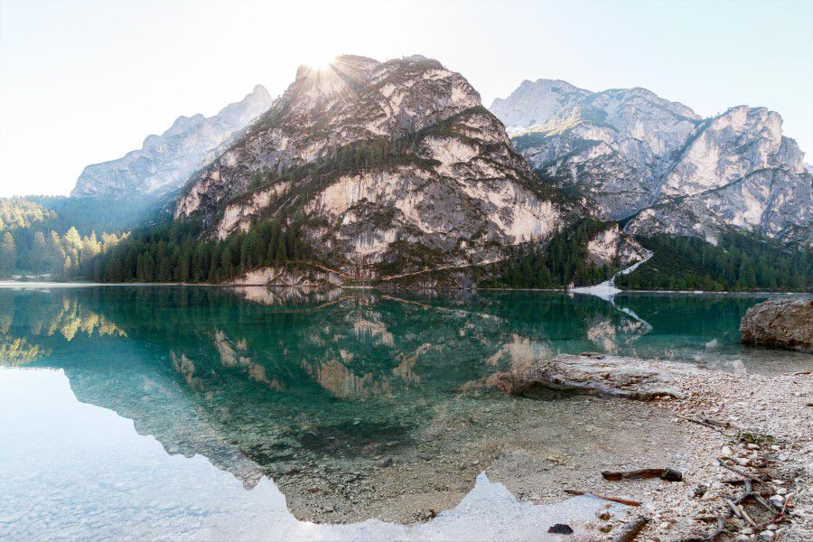 Clear Lake & Mountains Free Stock HD Photo