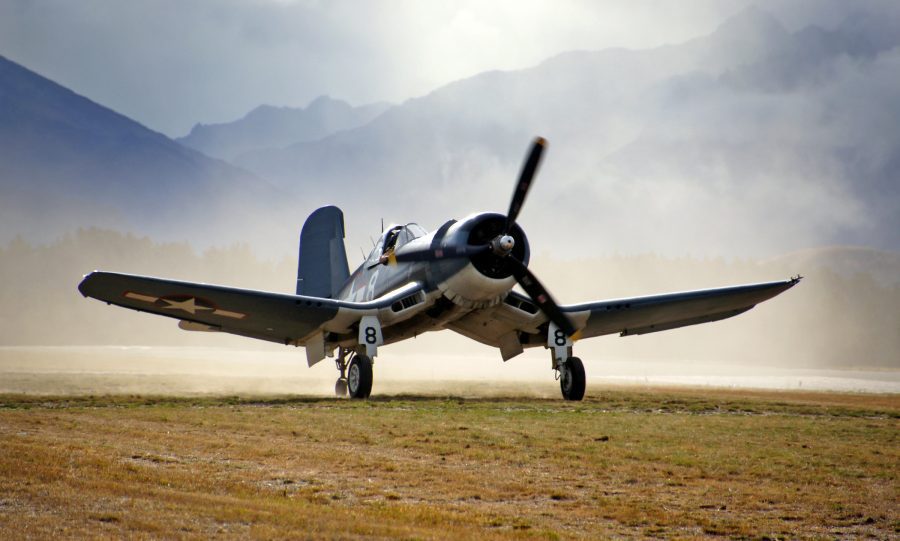 Vintage Plane Takeoff Free Stock HD Photo