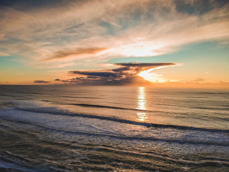 Ocean Sunset Clouds Free Stock HD Photo