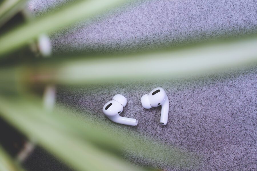 Headphones Desk Background Free Stock HD Photo