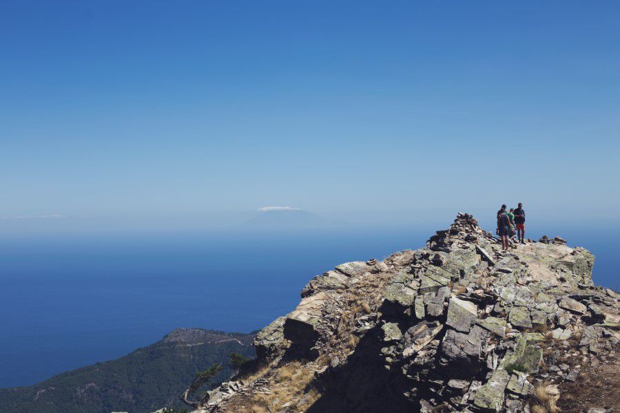 Family on Mountain Free Stock HD Photo