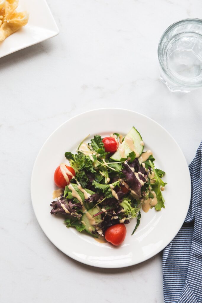 Salad Plate Flat lay Free Stock HD Photo