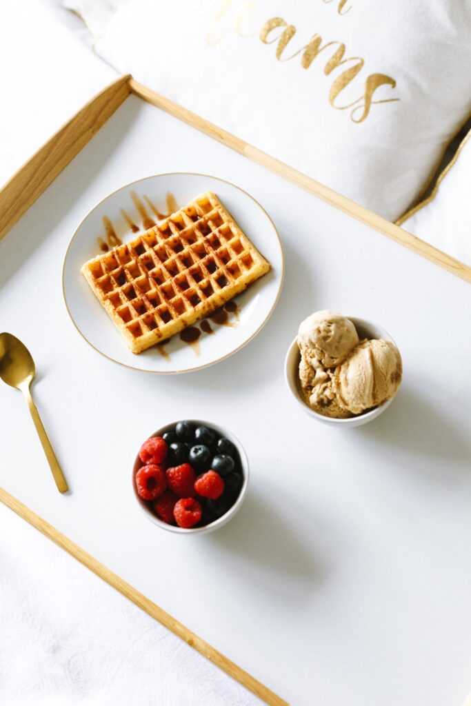 Waffles Breakfast Free Stock HD Photo