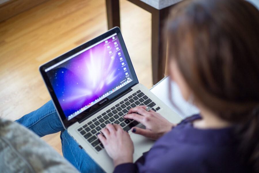 Laptop Typing Woman Free Stock HD Photo