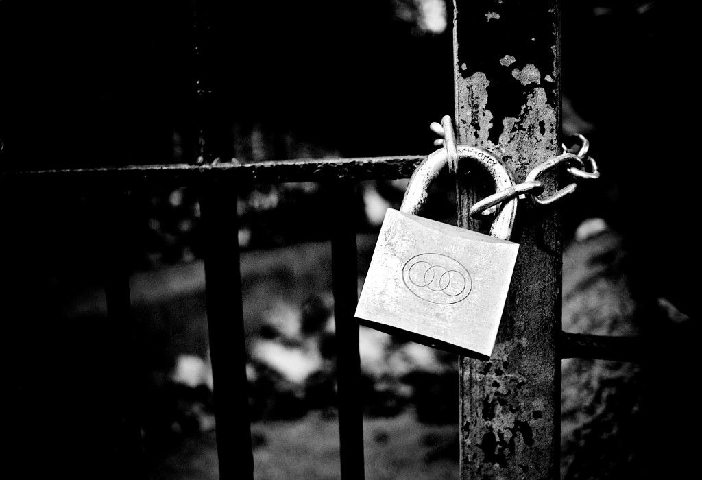 Lock On A Gate Free Stock HD Photo