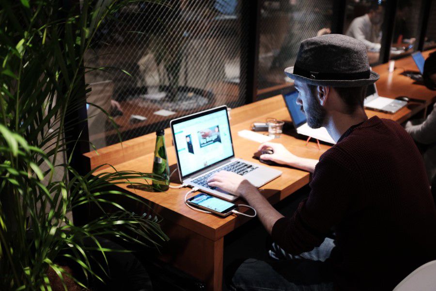 Computer Desk & Hat Free Stock HD Photo