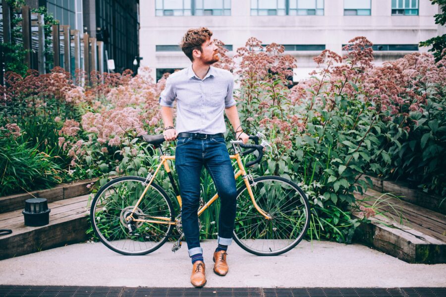 Hipster Man Bicycle Free Stock HD Photo