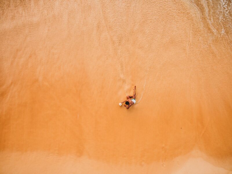 Beach Aerial Man Free Stock HD Photo