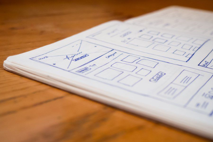 Notebook Wireframe Sketch Free Stock HD Photo