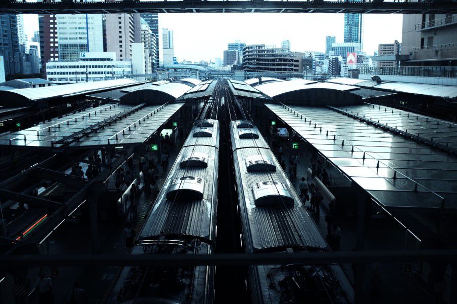 Overhead Train Station Free Stock HD Photo