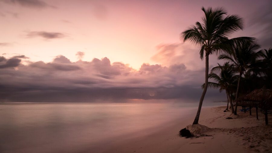 Tropical Sunset Beach Free Stock HD Photo