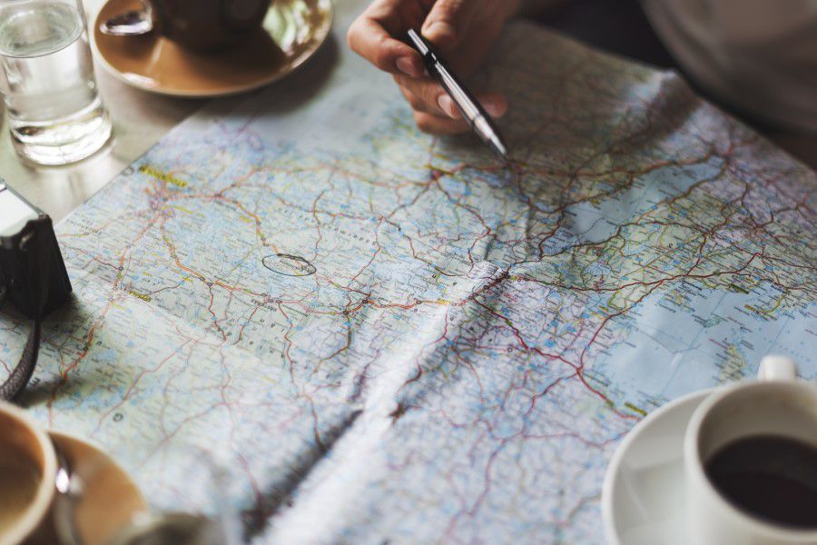 Plan Map Journey Free Stock HD Photo