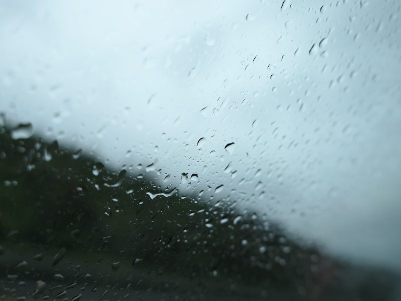 Rain on Glass Free Stock HD Photo