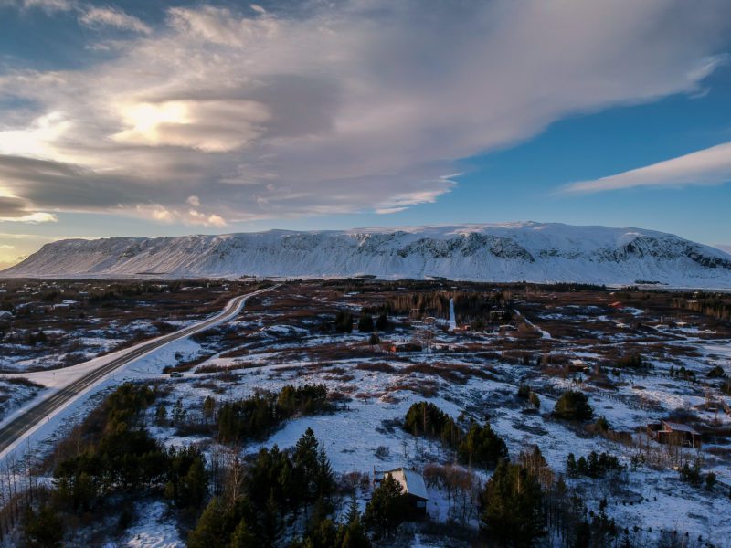 Winter Mountains Road Free Stock HD Photo