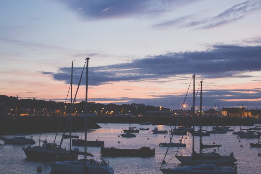 Sea Port Sunrise Free Stock HD Photo