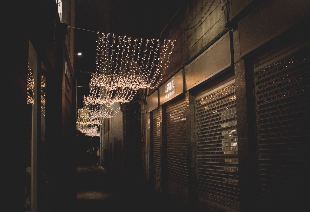 Christmas Lights Sidestreet Free Stock HD Photo