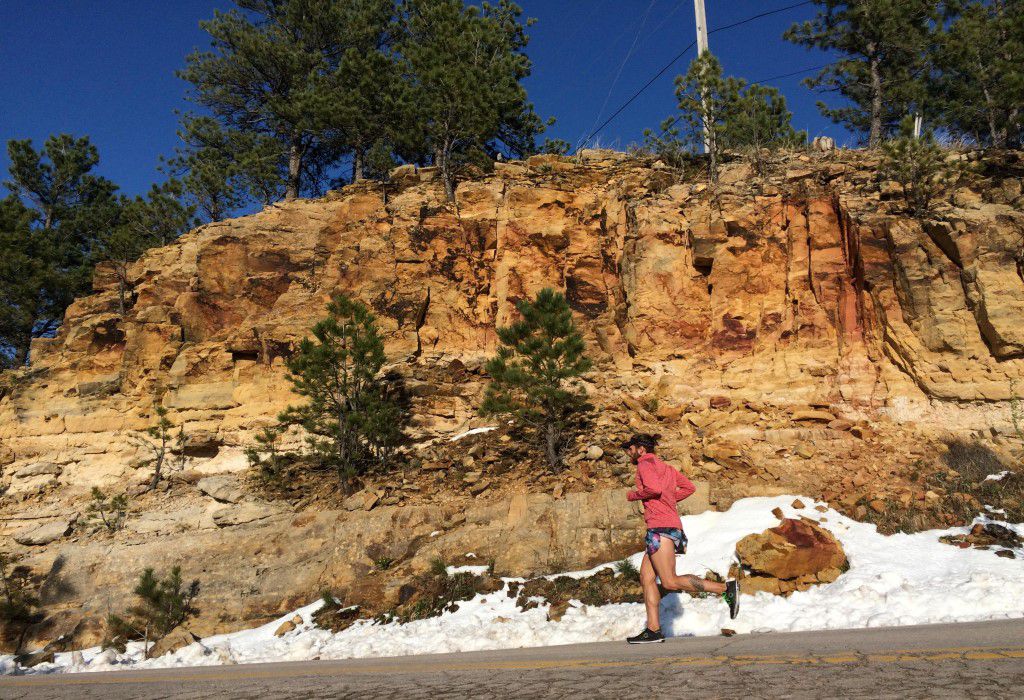 Man Running Mountains Free Stock HD Photo