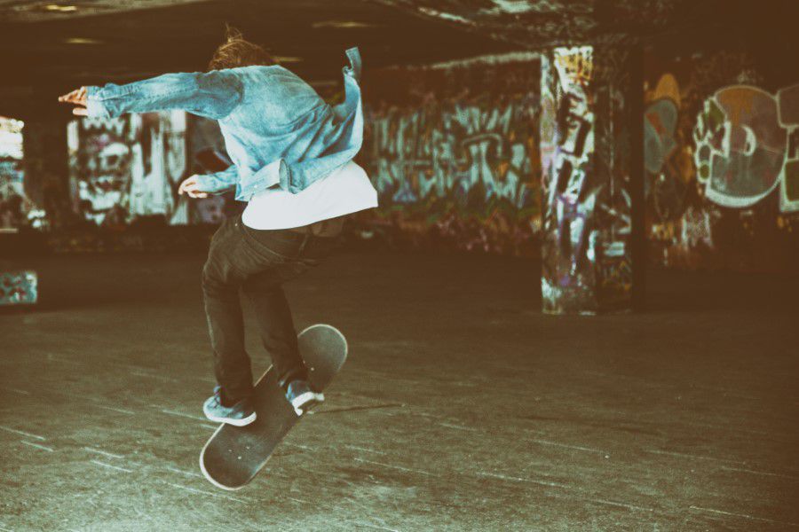 Skater Graffiti Free Stock HD Photo