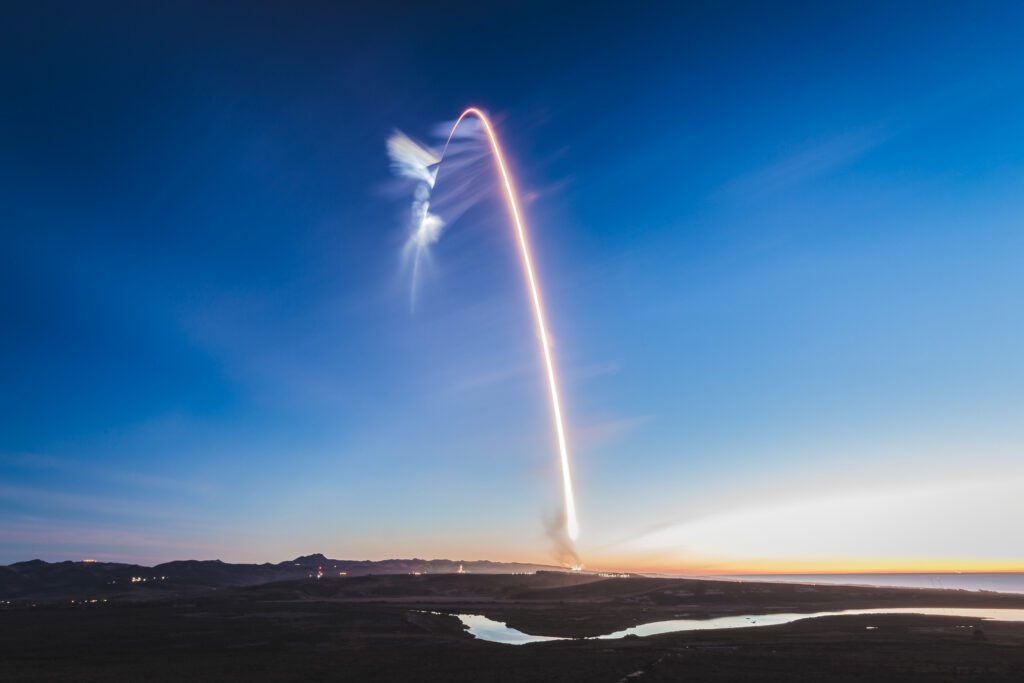 Rocket Trail Sky Free Stock HD Photo