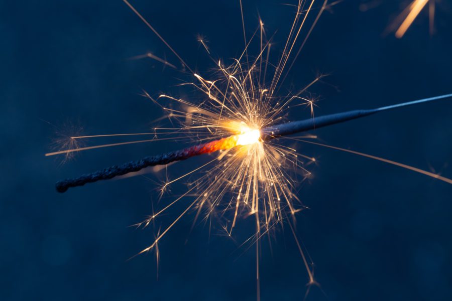 Holiday Sparklers Free Stock HD Photo