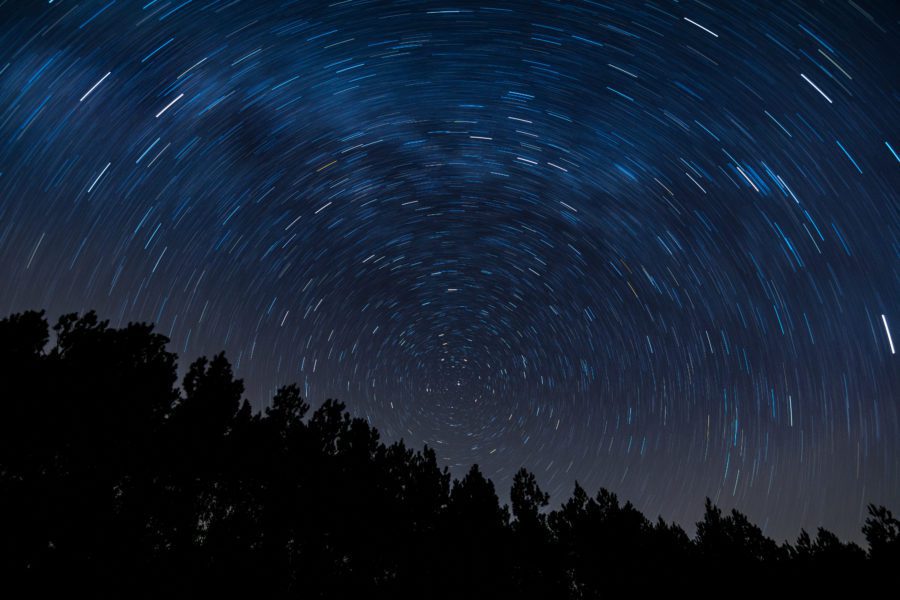 Night Star Trails Free Stock HD Photo