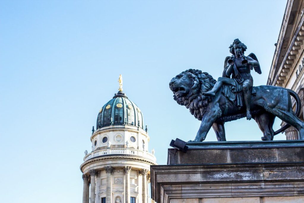 Statue Architecture Berlin Blue Sky Free Stock HD Photo