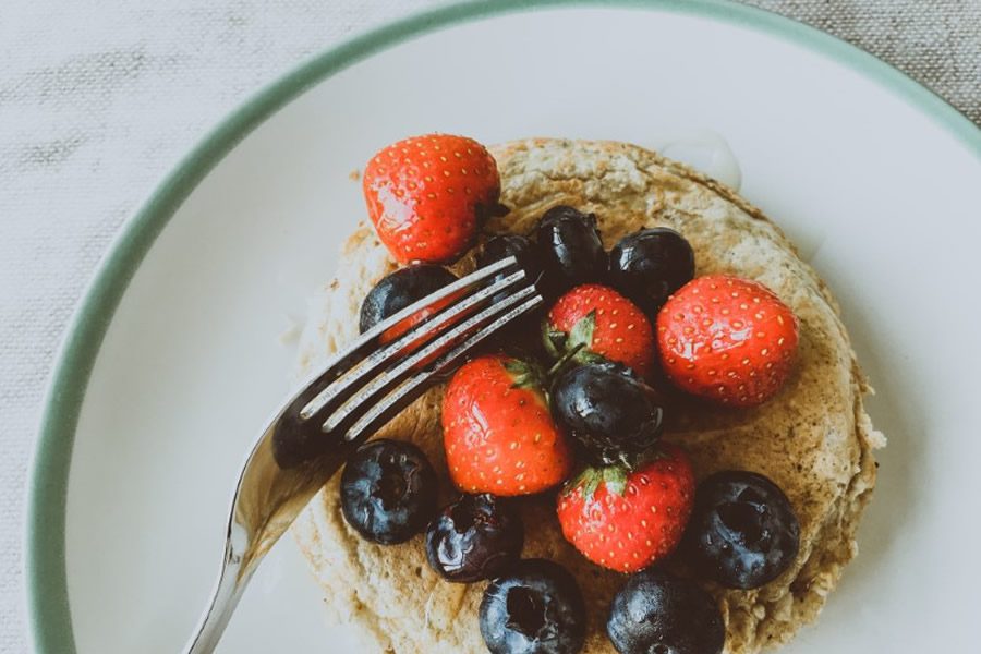 Strawberries & Blueberries for Breakfast Free Stock HD Photo