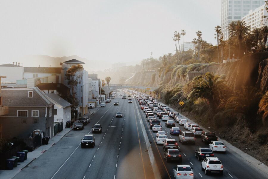 Highway Traffic Free Stock HD Photo