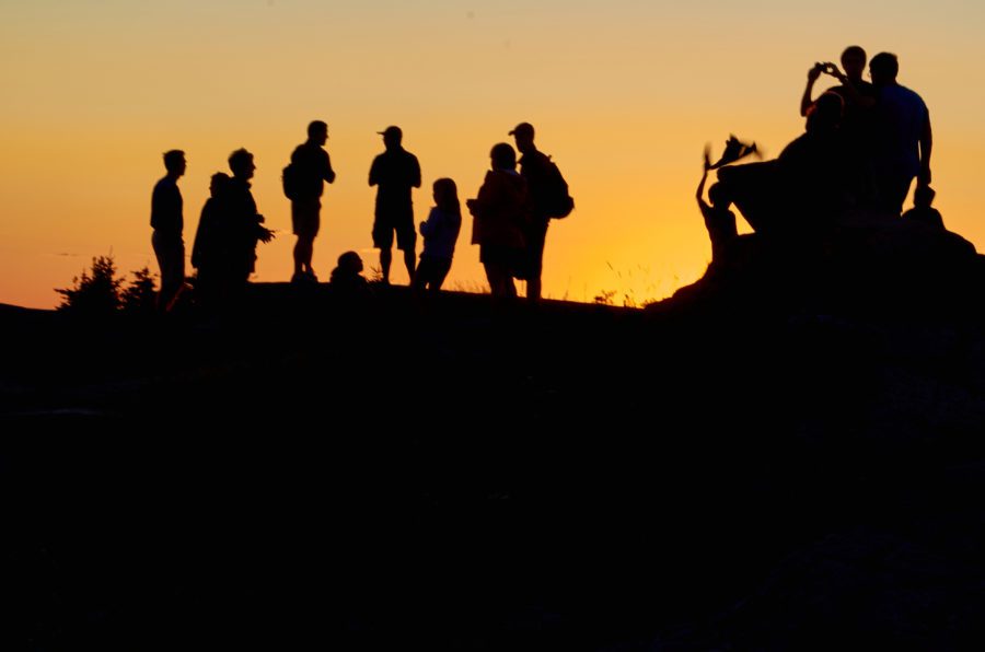 People Mountain Silhouette Free Stock HD Photo