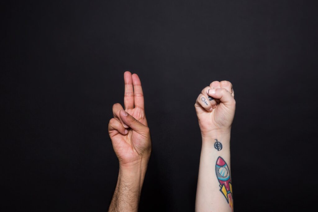 Sign Language Hands Free Stock HD Photo