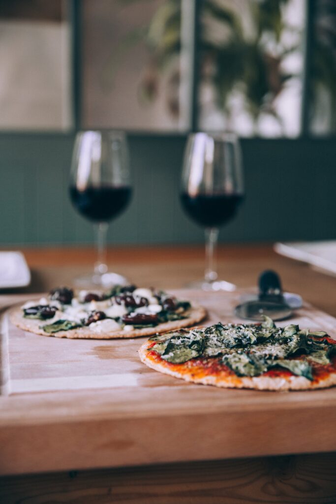 Homemade Pizza Wine Free Stock HD Photo