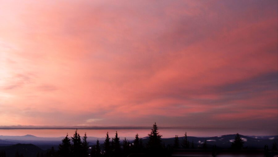 Clouds Sunset Trees Free Stock HD Photo