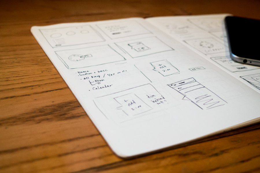 Wireframing Mobile Apps Free Stock HD Photo