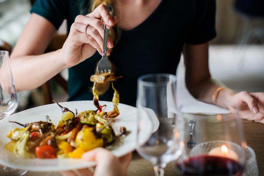 Eating Dinner Free Stock HD Photo