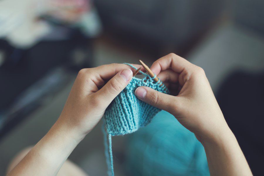 Woman Knitting Free Stock HD Photo